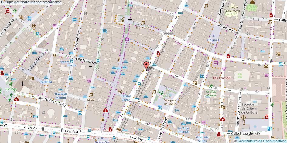 mapa El Tigre del Norte restaurante Madrid