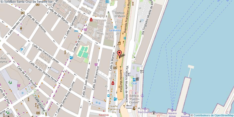 mapa El Tortillazo bar Santa Cruz de Tenerife