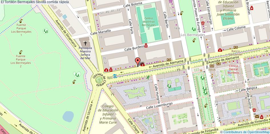 mapa El Tortillón Bermejales comida rápida Sevilla