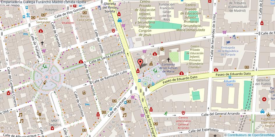 mapa Empanadería Gallega Furancho comida rápida Madrid