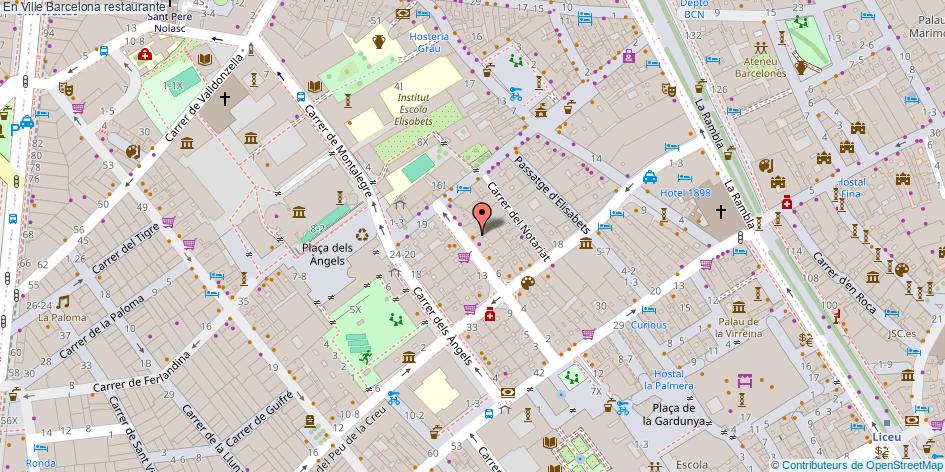 mapa En Ville restaurante Barcelona