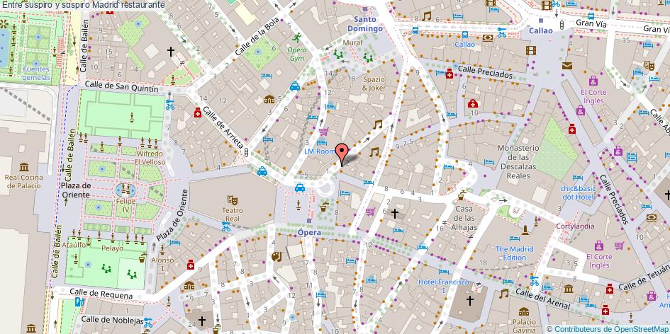 mapa Entre suspiro y suspiro restaurante Madrid