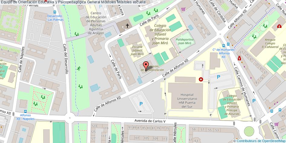 mapa Equipo de Orientación Educativa y Psicopedagógica General Móstoles escuela Móstoles
