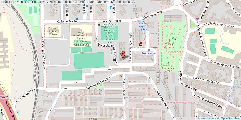 mapa Equipo de Orientación Educativa y Psicopedagógica General Tetuán-Fuencarral escuela Madrid