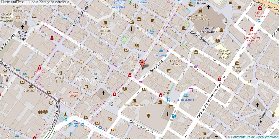 mapa Érase una vez... Dídola cafetería Zaragoza
