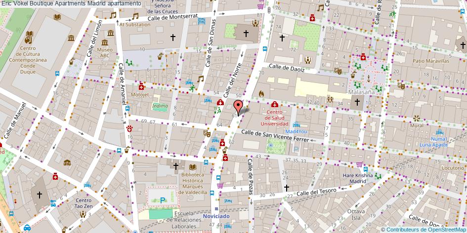 mapa Eric Vökel Boutique Apartments apartamento Madrid