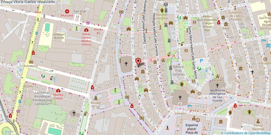 mapa Erkiaga restaurante Vitoria-Gasteiz