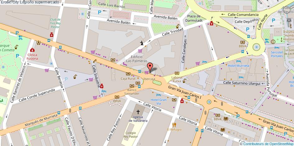 mapa Eroski City supermercado Logroño