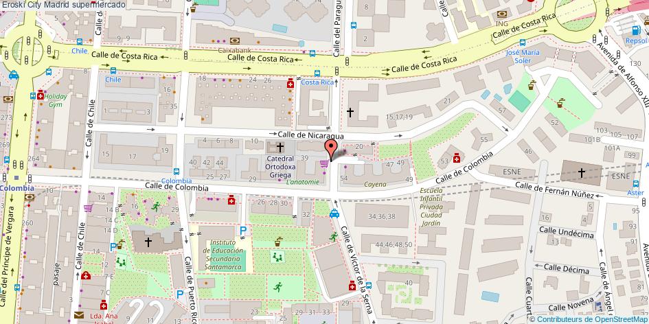 mapa Eroski City supermercado Madrid
