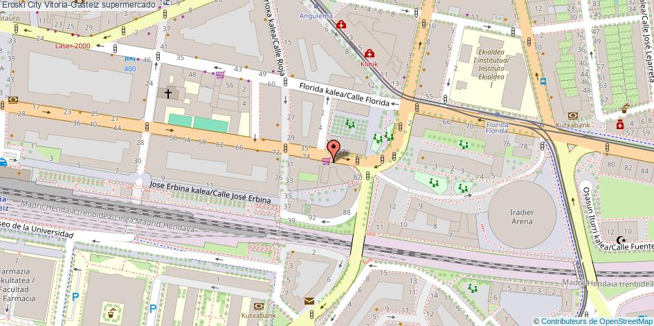 mapa Eroski City supermercado Vitoria-Gasteiz