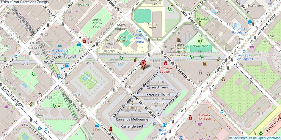 mapa Escola Port colegio Barcelona