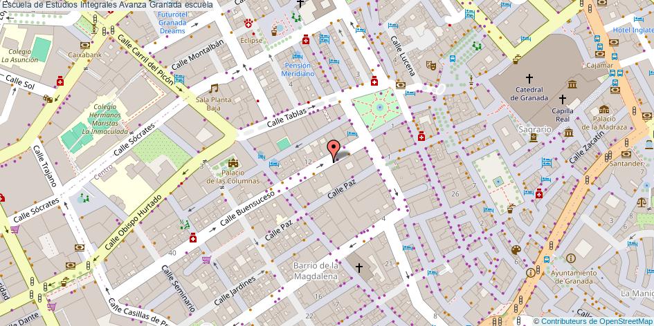 mapa Escuela de Estudios Integrales Avanza escuela Granada