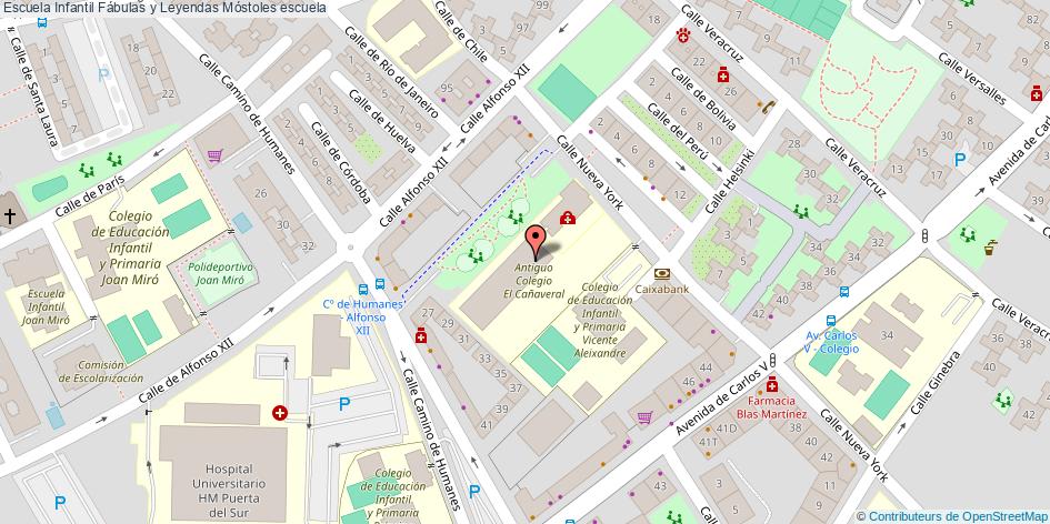 mapa Escuela Infantil Fábulas y Leyendas escuela Móstoles