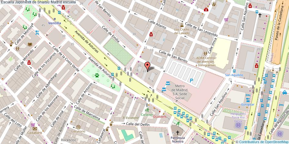 mapa Escuela Japonesa de Shiatsu escuela Madrid