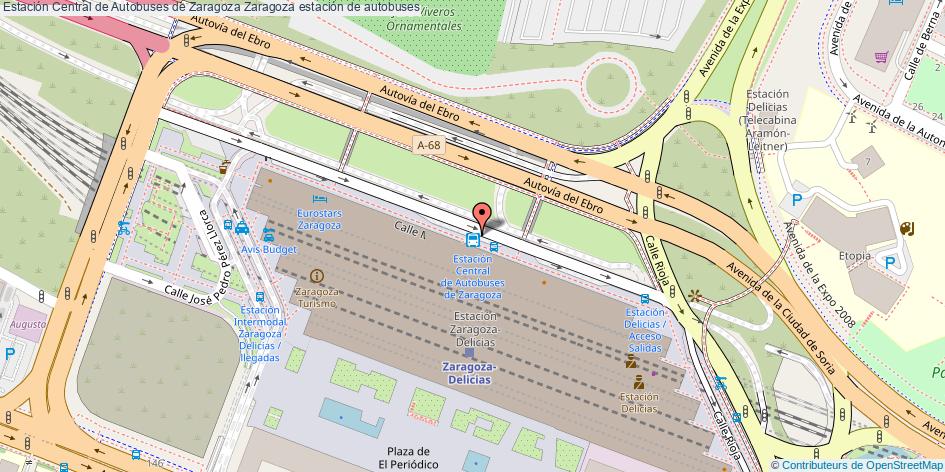 mapa Estación Central de Autobuses de Zaragoza estación de autobuses Zaragoza