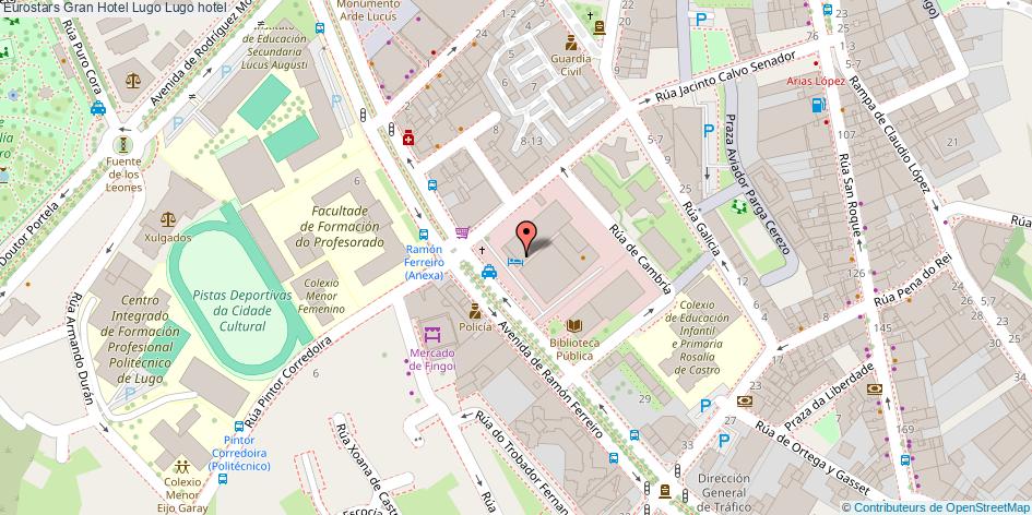 mapa Eurostars Gran Hotel Lugo hotel Lugo
