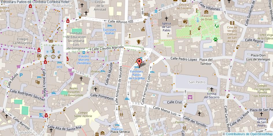 mapa Eurostars Patios de Córdoba hotel Córdoba