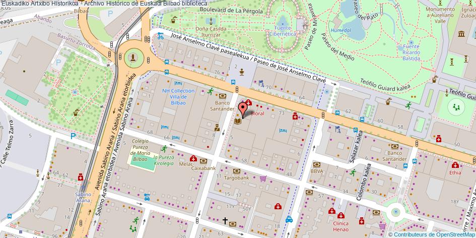 mapa Euskadiko Artxibo Historikoa - Archivo Histórico de Euskadi biblioteca Bilbao