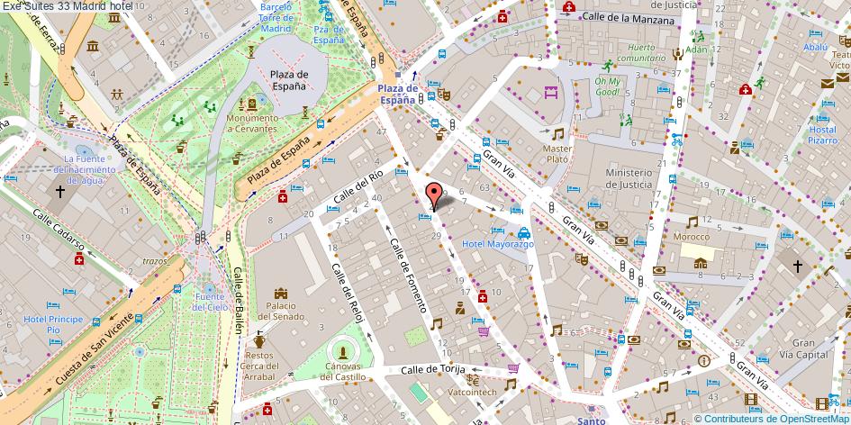 mapa Exe Suites 33 hotel Madrid