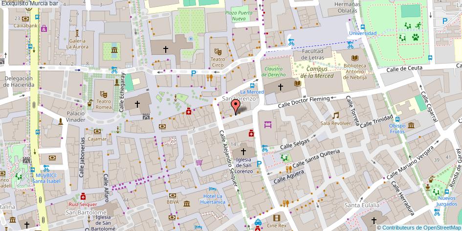 mapa Exxquisito bar Murcia
