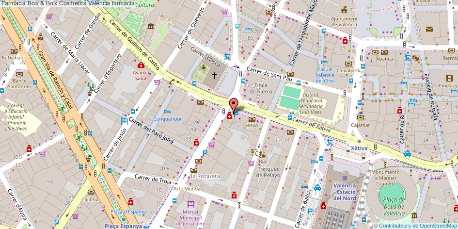 mapa Farmacia Boix & Boix Cosmetics farmacia València