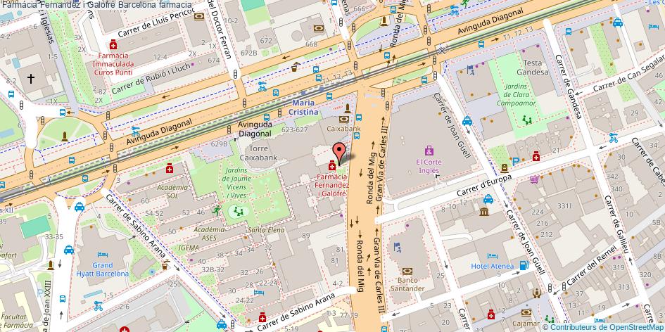 mapa Farmácia Fernandez i Galofré farmacia Barcelona