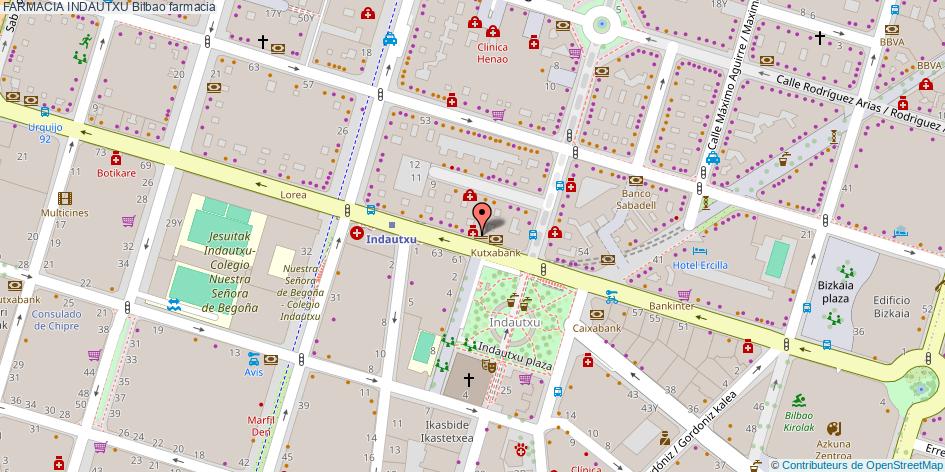 mapa FARMACIA INDAUTXU farmacia Bilbao