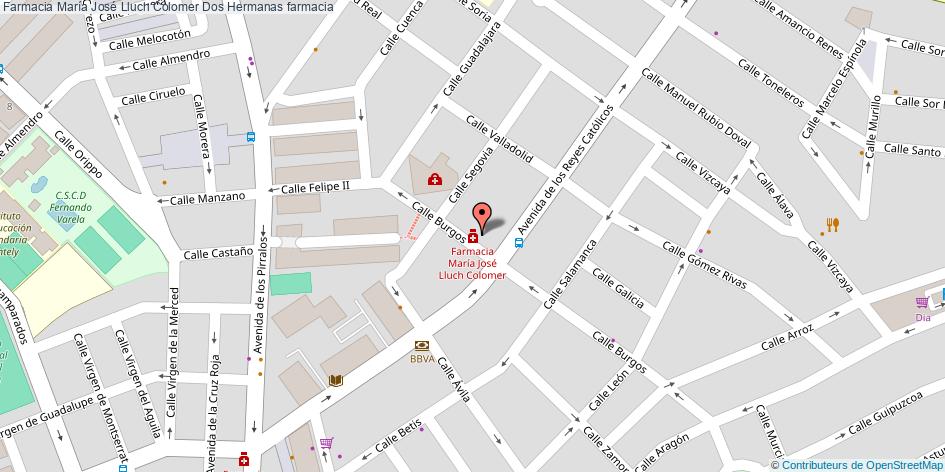 mapa Farmacia María José Lluch Colomer farmacia Dos Hermanas