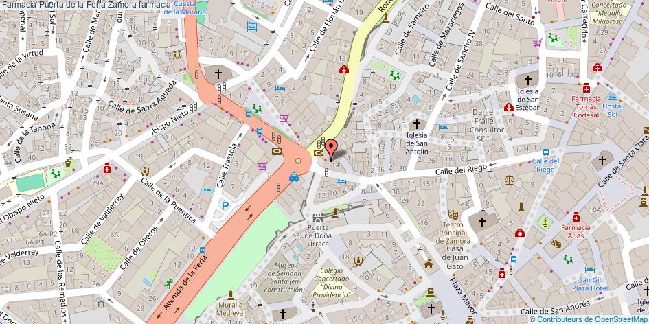 mapa Farmacia Puerta de la Feria farmacia Zamora