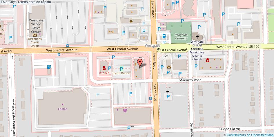 mapa Five Guys comida rápida Toledo