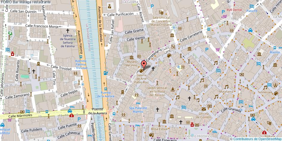 mapa FOMO Bar restaurante Málaga