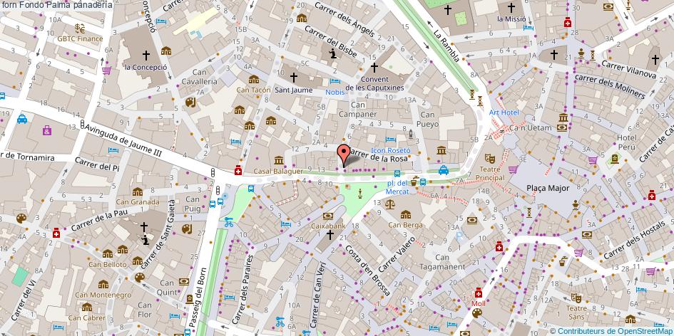 mapa forn Fondo panadería Palma