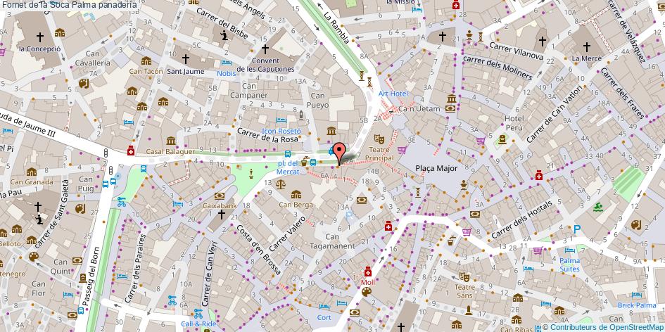 mapa Fornet de la Soca panadería Palma
