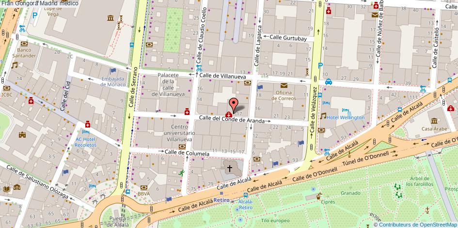 mapa Fran Gongora médico Madrid