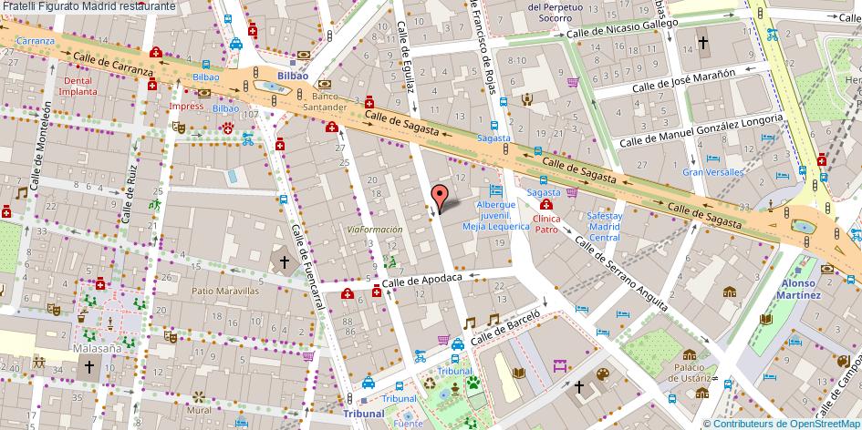 mapa Fratelli Figurato restaurante Madrid