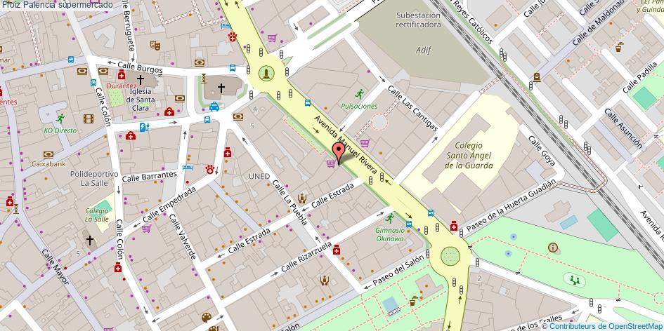mapa Froiz supermercado Palencia