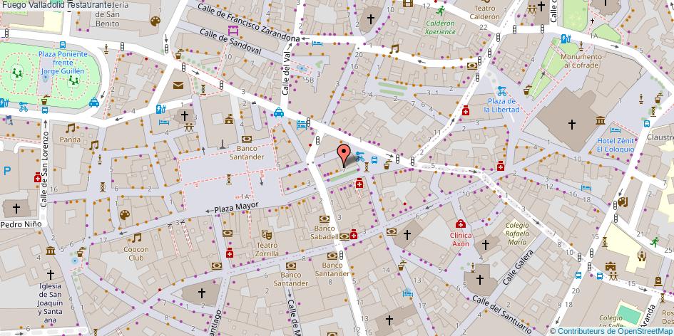 mapa Fuego restaurante Valladolid