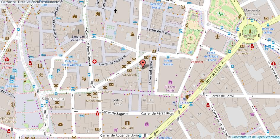 mapa Garnacha Tinta restaurante València