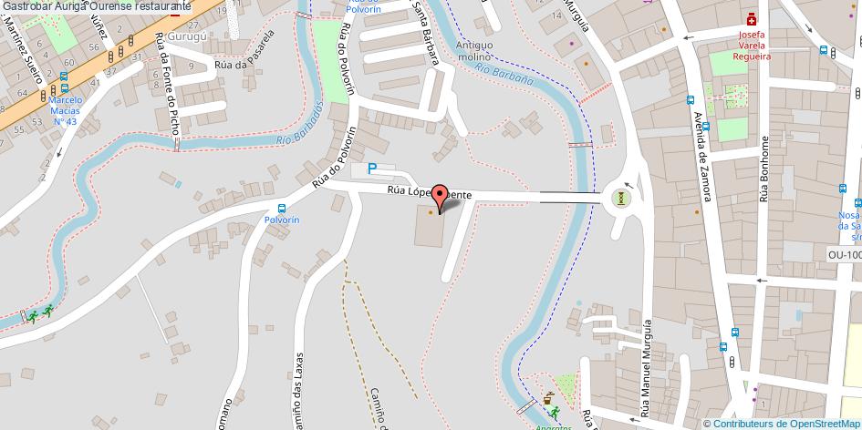 mapa Gastrobar Auriga restaurante Ourense