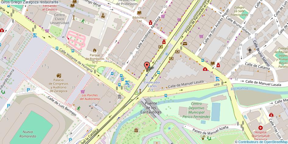 mapa Giros Griego restaurante Zaragoza