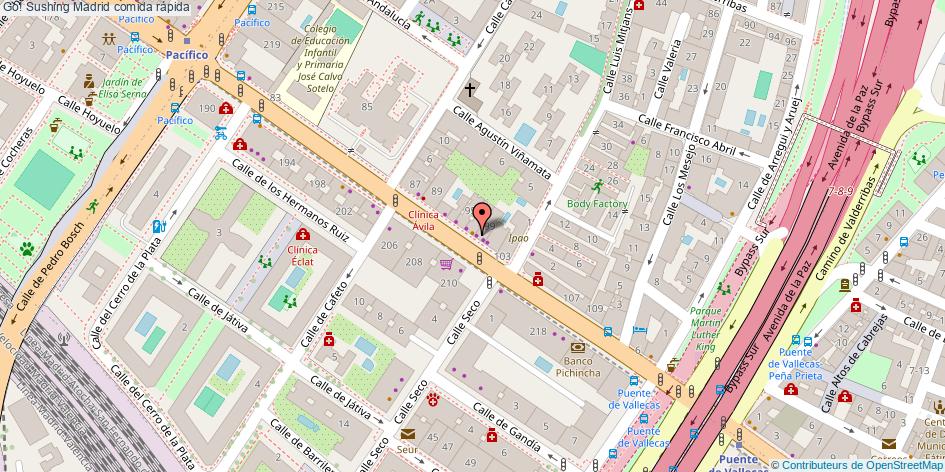 mapa Go! Sushing comida rápida Madrid