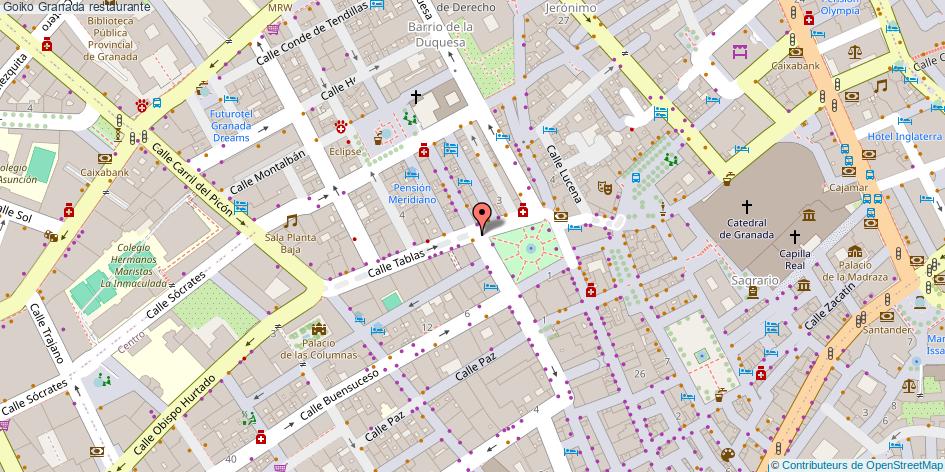 mapa Goiko restaurante Granada