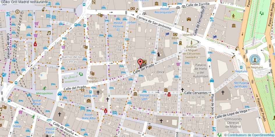 mapa Goiko Grill restaurante Madrid