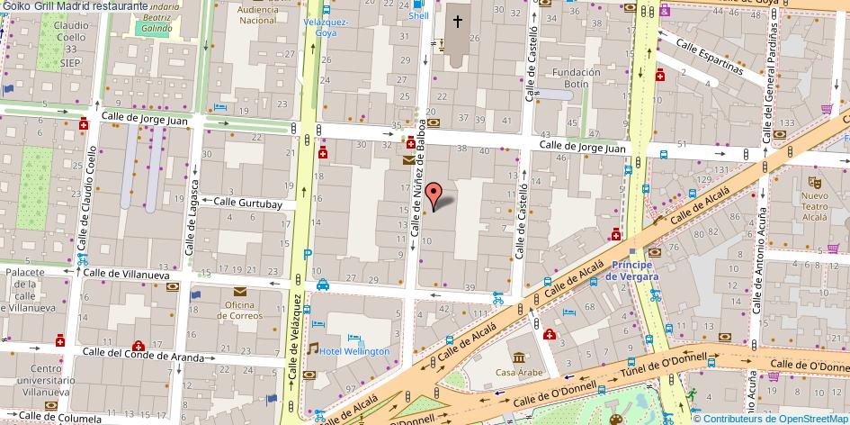 mapa Goiko Grill restaurante Madrid
