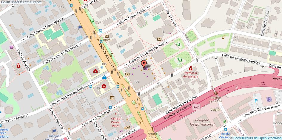 mapa Goiko restaurante Madrid