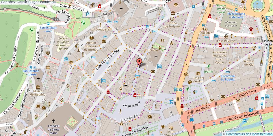 mapa González García carnicería Burgos