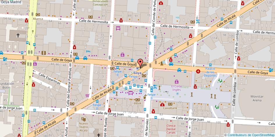 mapa Goya  Madrid