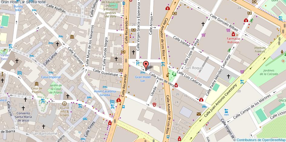 mapa Gran Hotel Lar hotel Sevilla