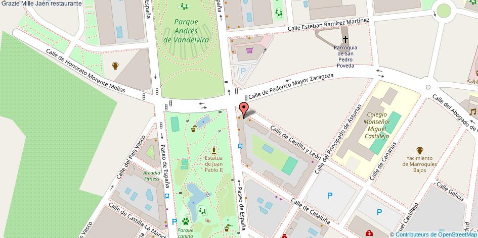 mapa Grazie Mille restaurante Jaén