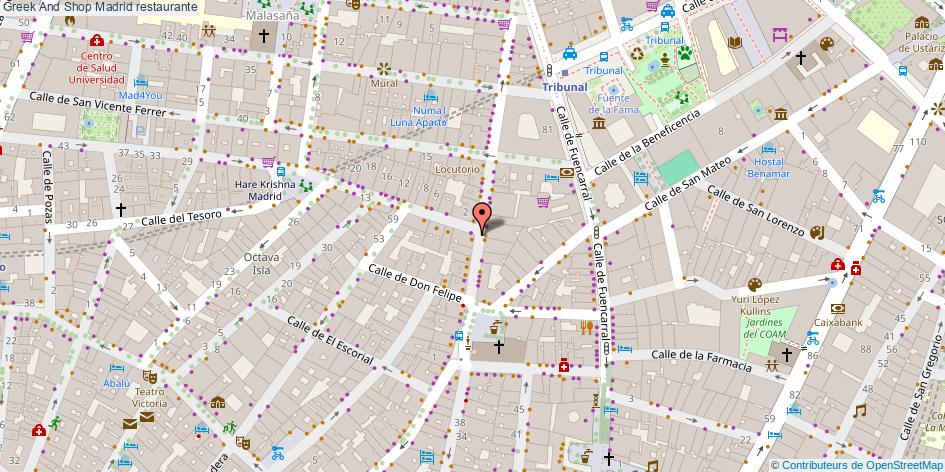 mapa Greek And Shop restaurante Madrid